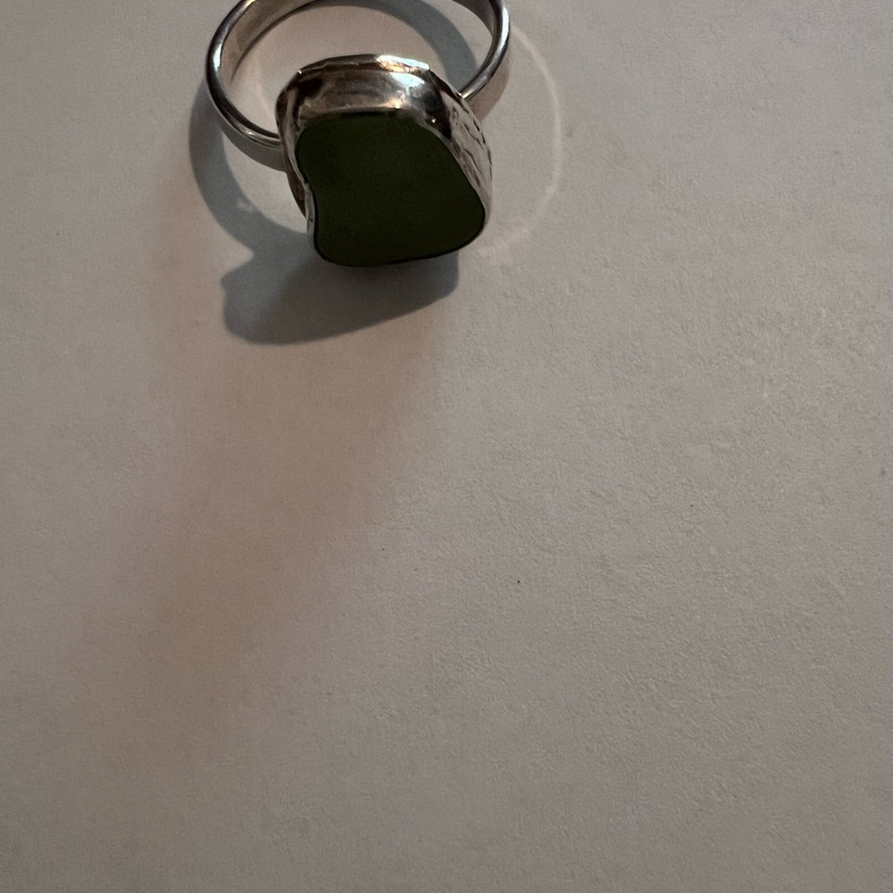 3 Sterling Silver Sea Glass Rings - Picture 8 of 10